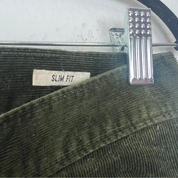 TODD SNYDER | Men’s Slim Fit Green Corduroy Pants Olive Stretch 30x32 - Picture 7 of 13
